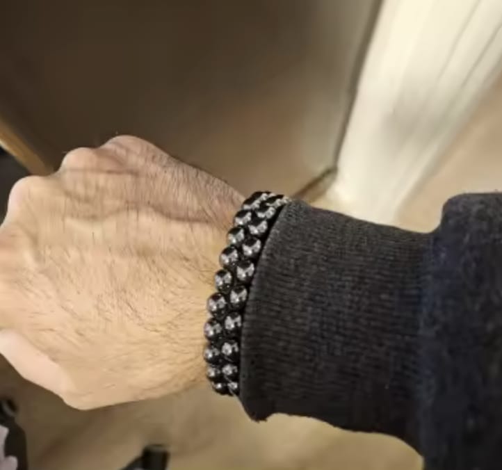 Customer photo review of Cuprion: Magnetic Hematite bracelet