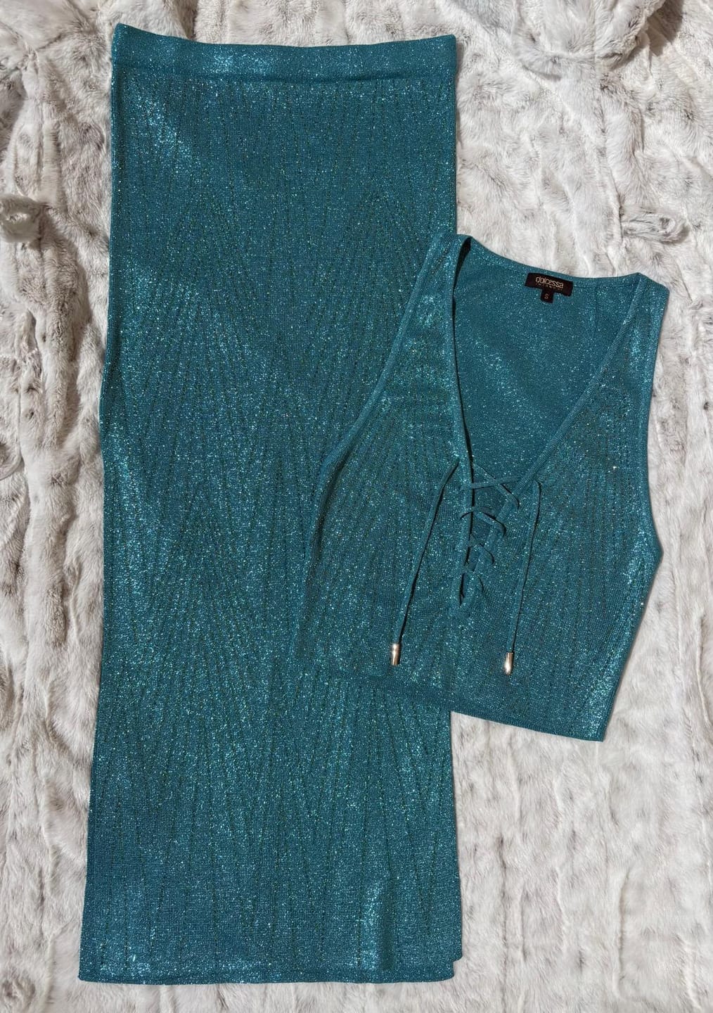 Customer photo review of Teal Diamond Tank Top