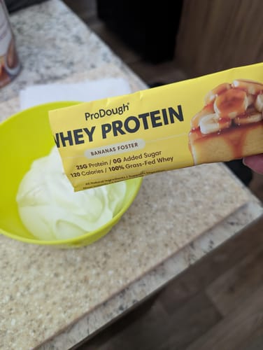 Customer photo review of Whey Protein Powder - Single Serving Sample Stick Packs