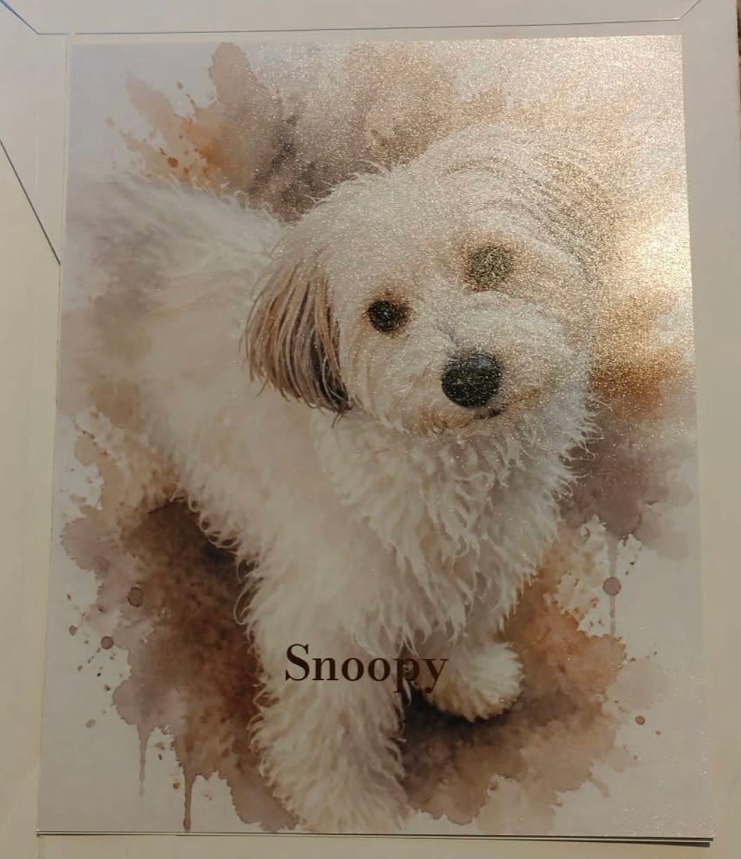 Customer photo review of Watercolour Realistic Portrait - Personalised Poster