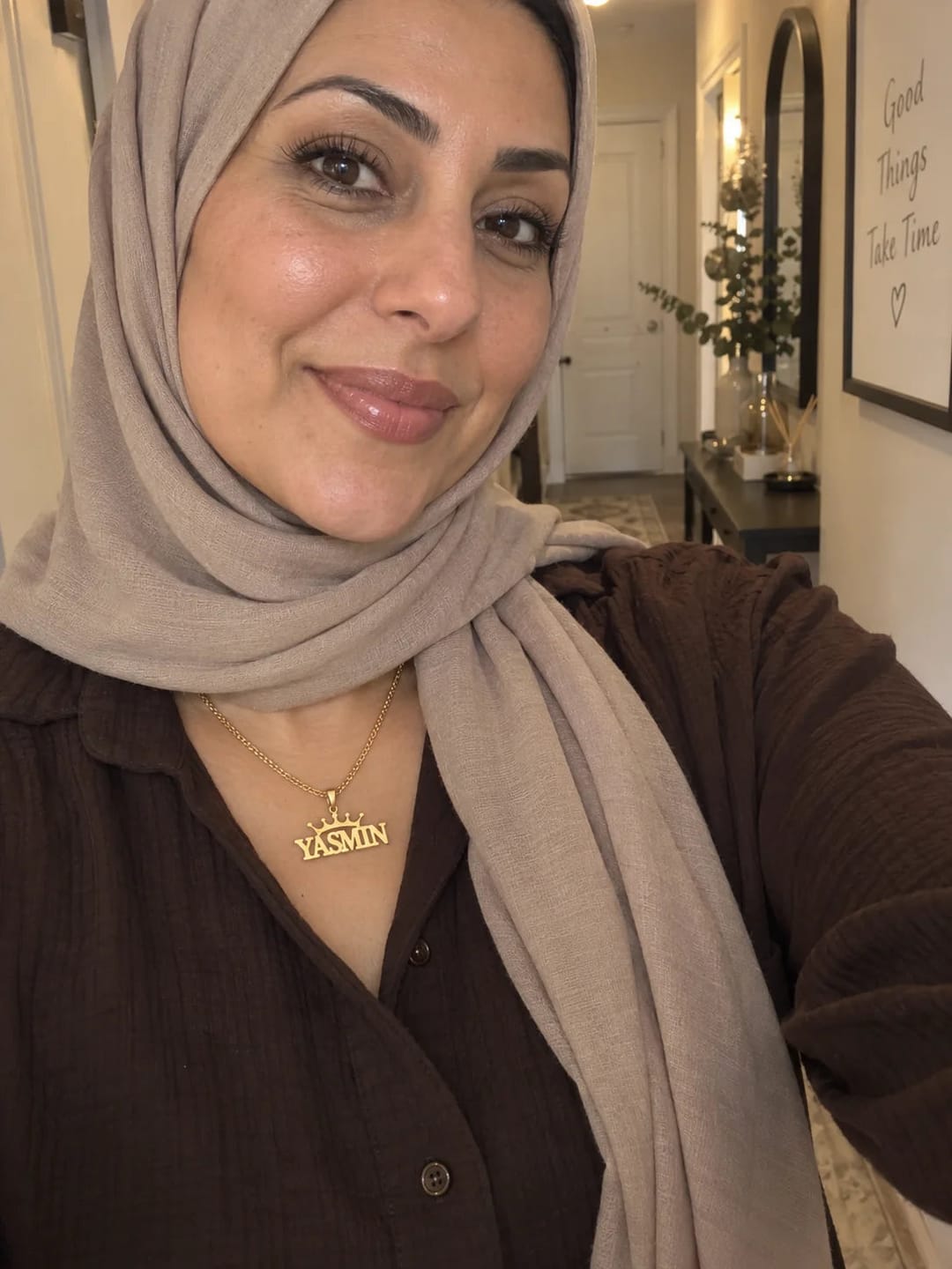 Customer photo review of Personalized Crown Name Necklace