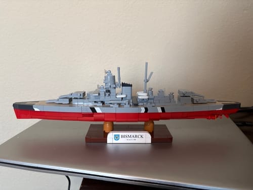 Customer photo review of COBI German Battleship Bismarck 1:700 Scale : Set #4854