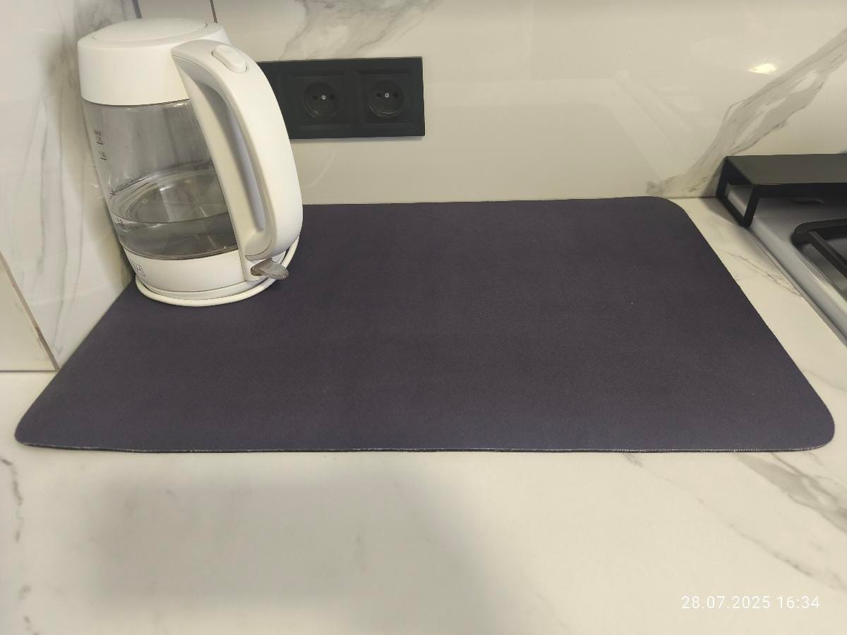 Customer photo review of Quick Dry Kitchen Dish Mat