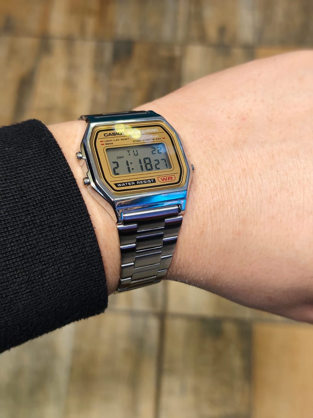 Customer photo review of Reloj Casio Vintage A158WEA-9 Plateado Correa de Acero