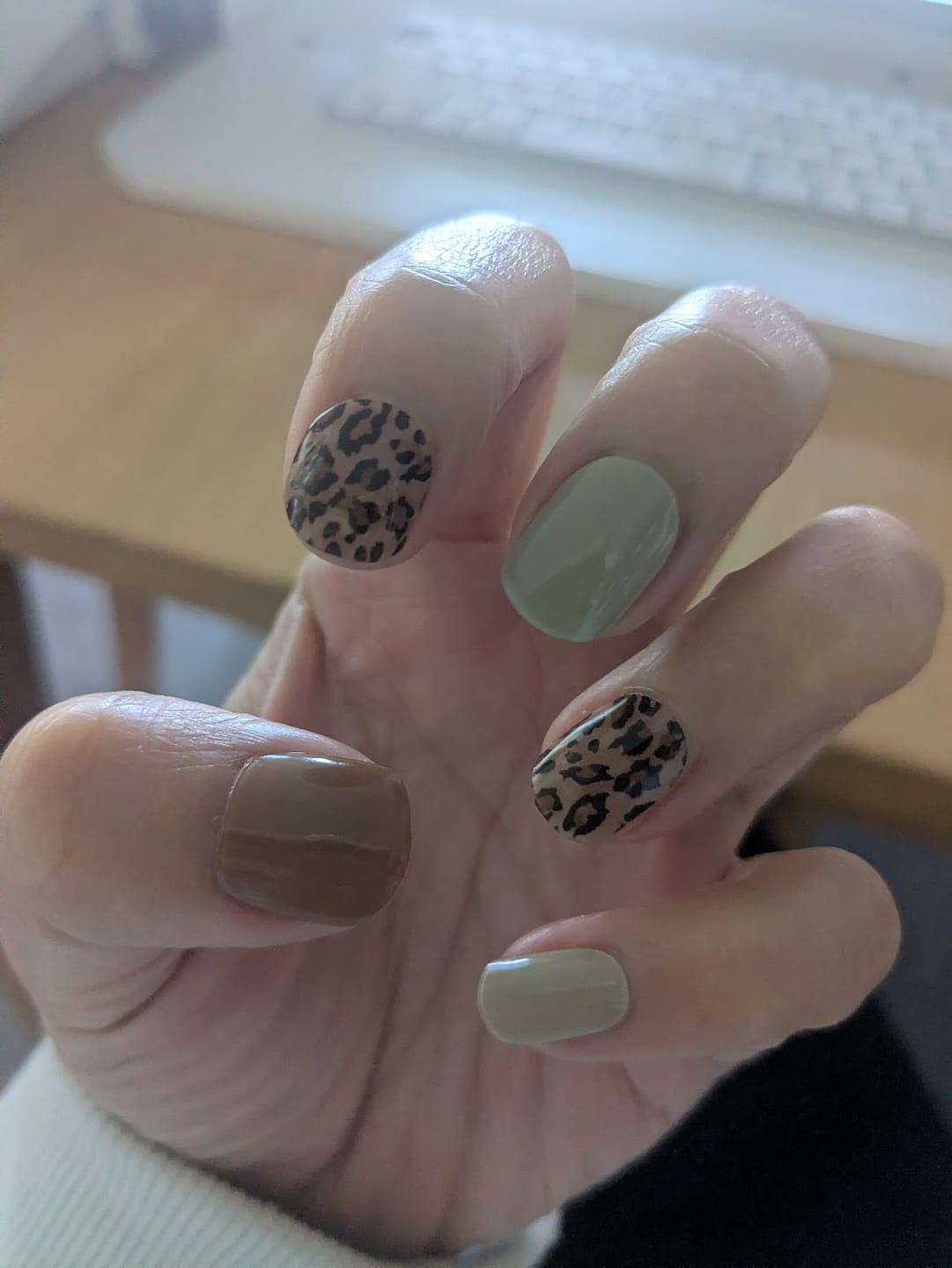 Customer photo review of Safari Semi Cured Gel Nail Sticker Kit