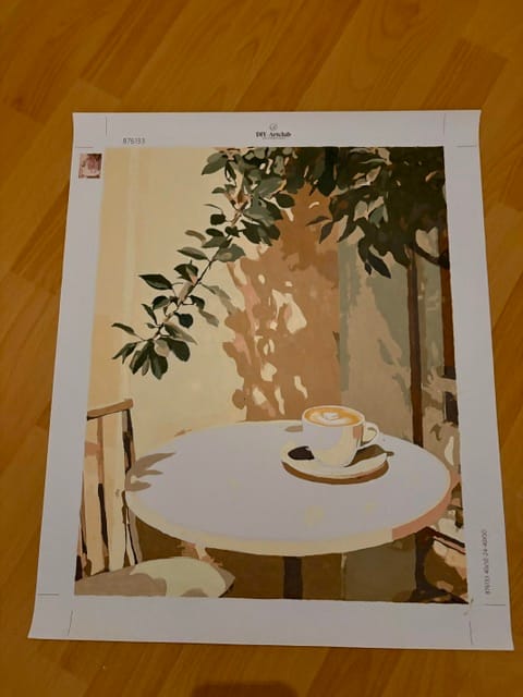 Customer photo review of Morning coffee | Paint by Numbers
