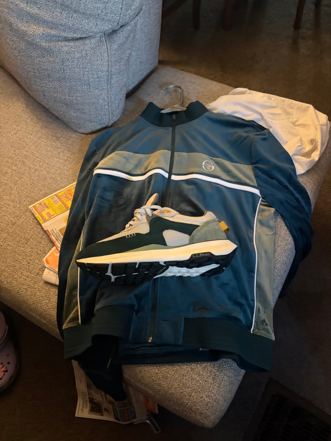 Customer photo review of Forato Velour Track Jacket-Mediterranea