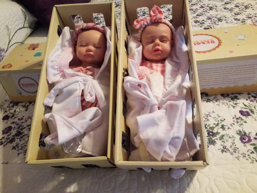 Customer photo review of Lucy — 16″ Realistic Silicone Sleeping Baby Doll