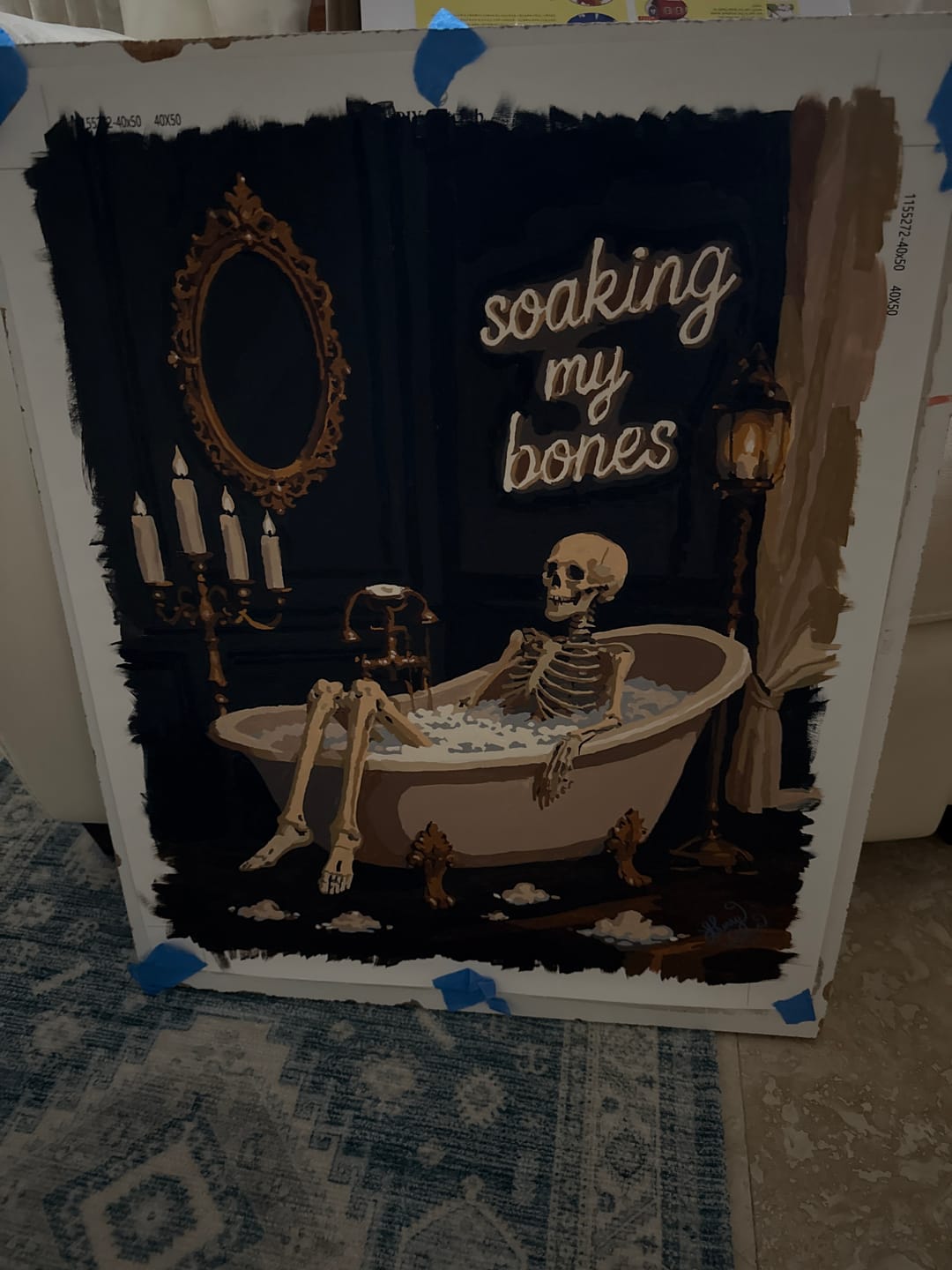 Customer photo review of Soaking My Bones | Paint by Number
