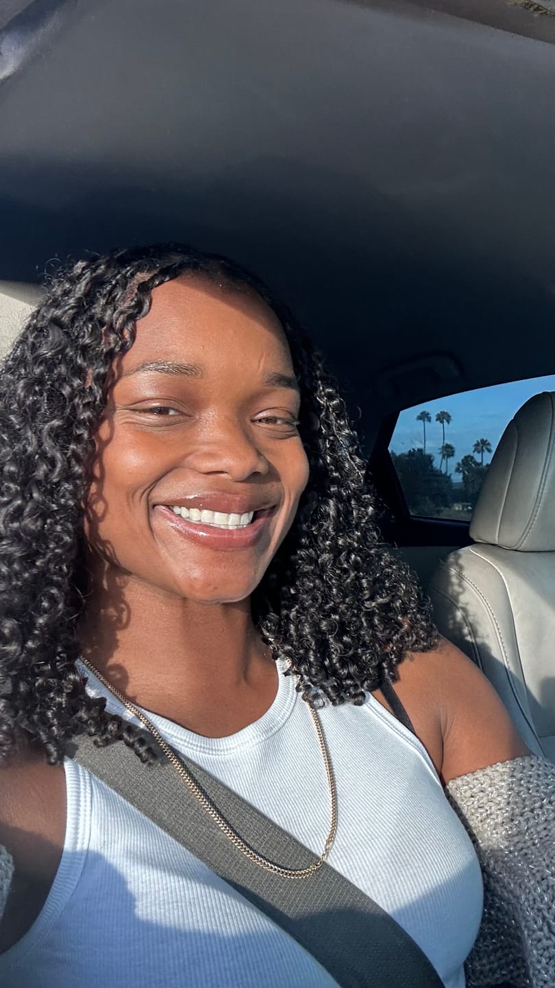 Customer photo review of Ywigs Burmese Water Curly Human Crochet Hair