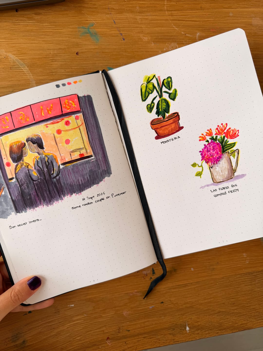 Customer photo review of Ohuhu Bleedproof Bullet Dotted Journal Notebook
