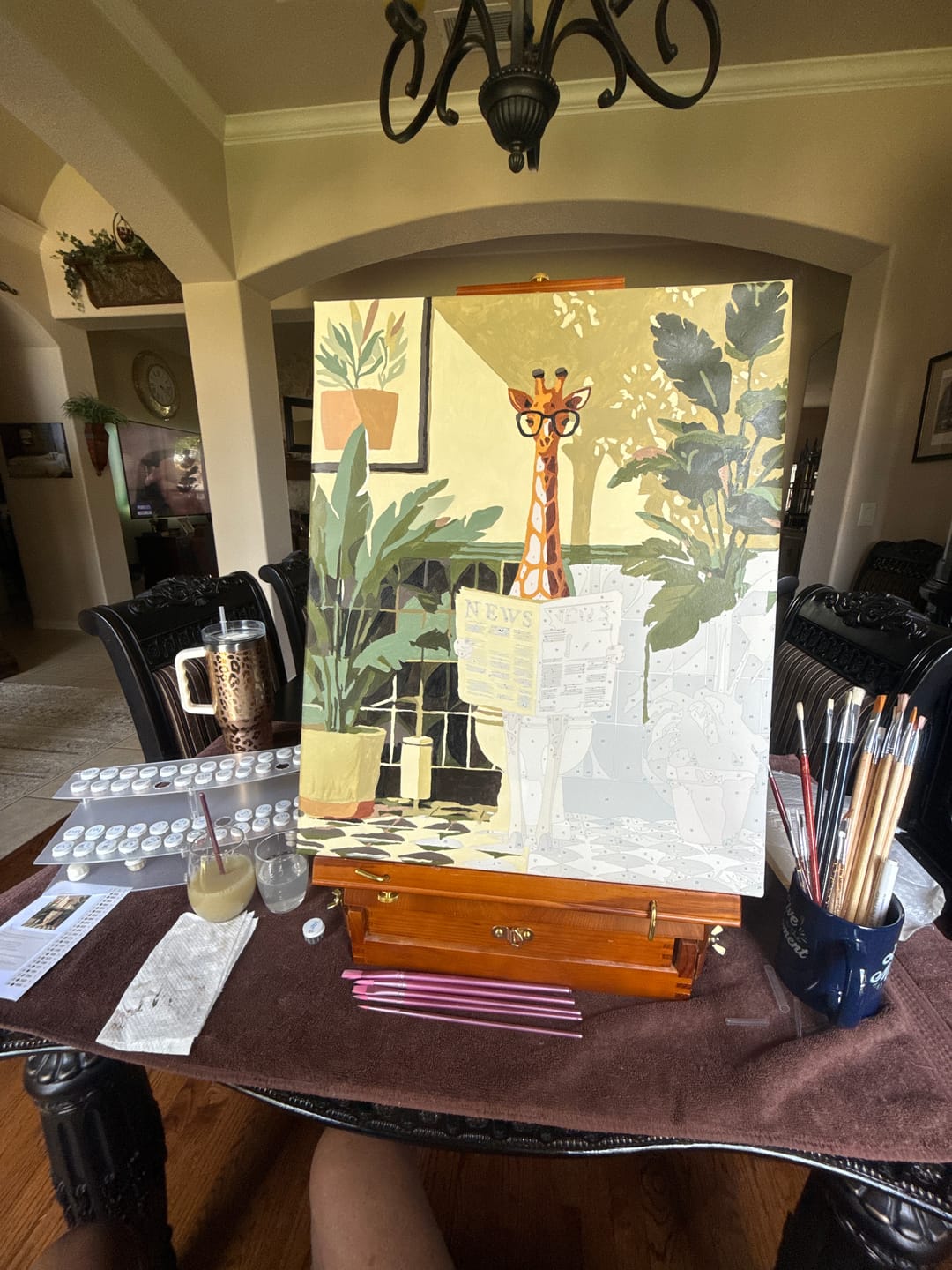Customer photo review of Custom Paint By Numbers Kit