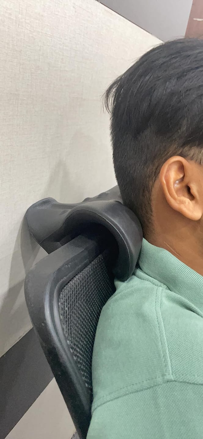 Customer photo review of NeckEase™ Cervical Neck Relaxer — Ergonomic Pain Relief Pillow