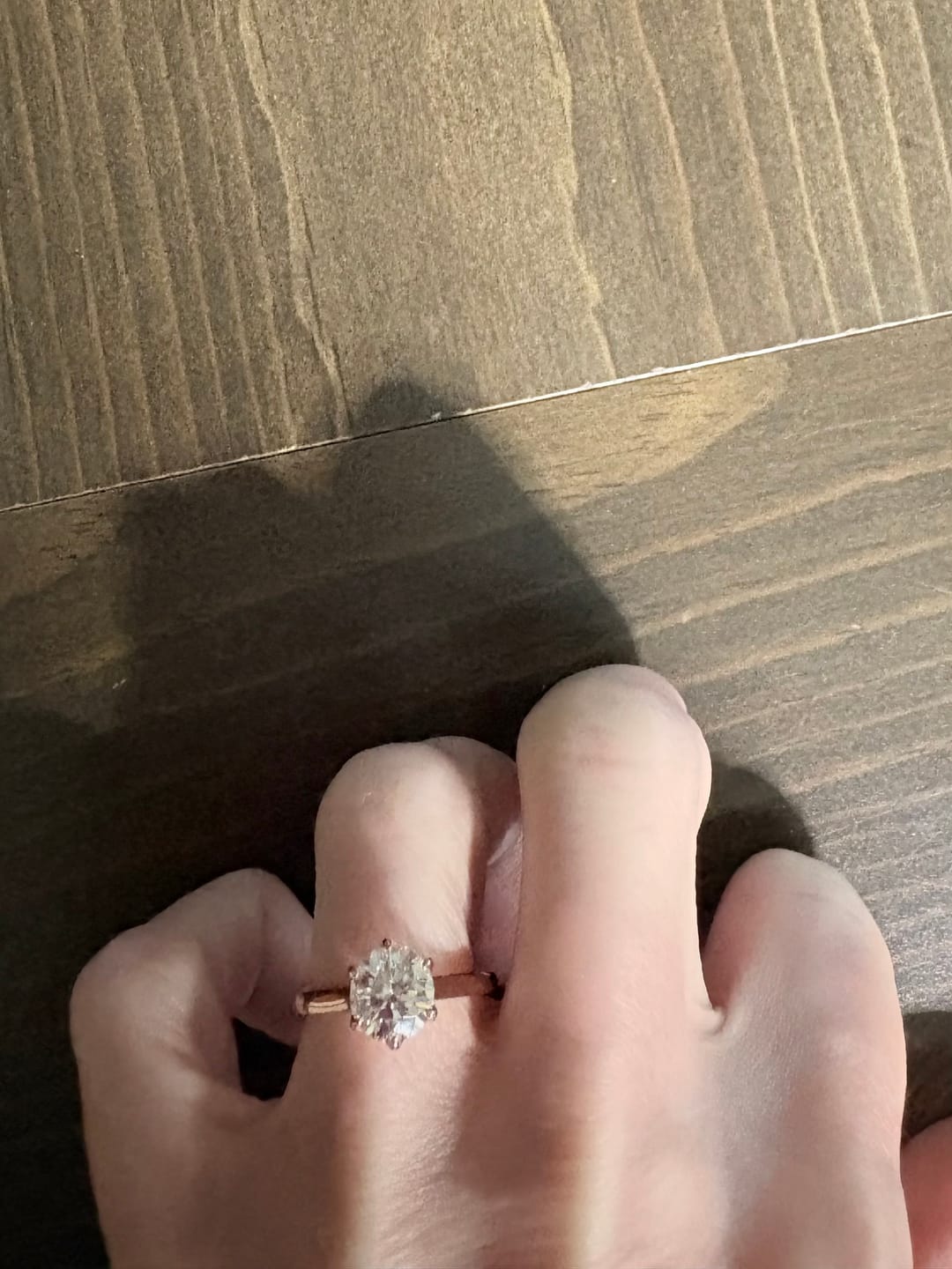 Customer photo review of DovEggs 1.38ct round E VS1-LAB GROWN DIAMOND-K23619