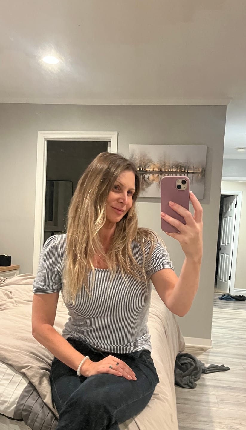 Customer photo review of Clip in Extensions 100% Remy Human Hair 7 Pieces Balayage (#3/8/22)