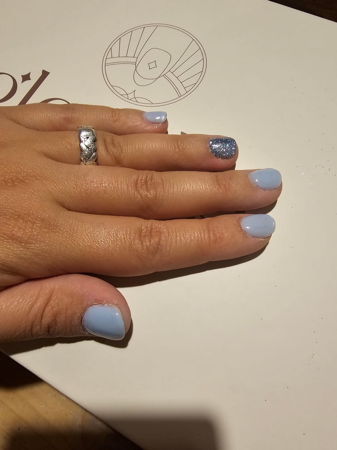 Customer photo review of Mint Breeze Dipping Powder