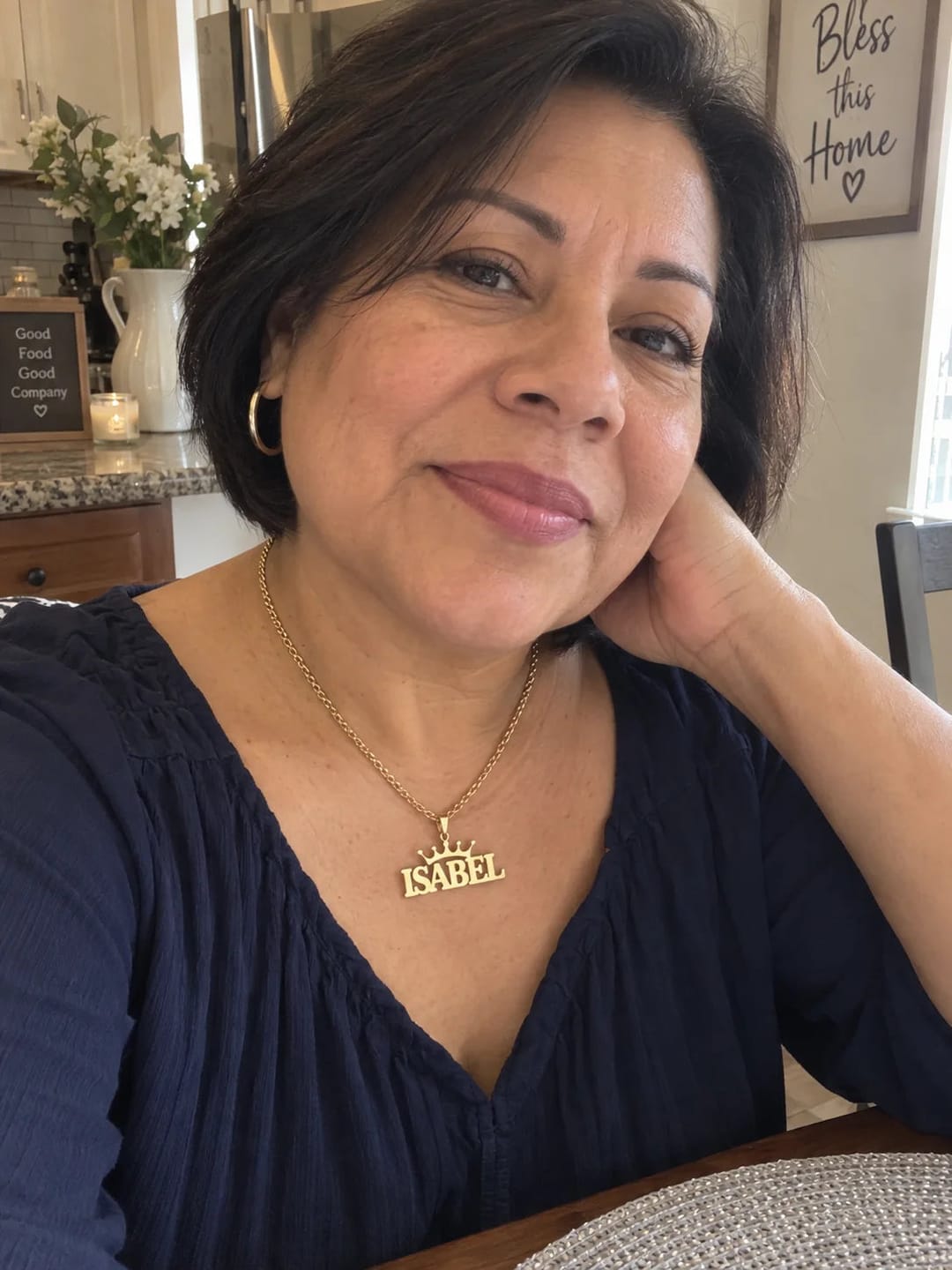 Customer photo review of Personalized Crown Name Necklace