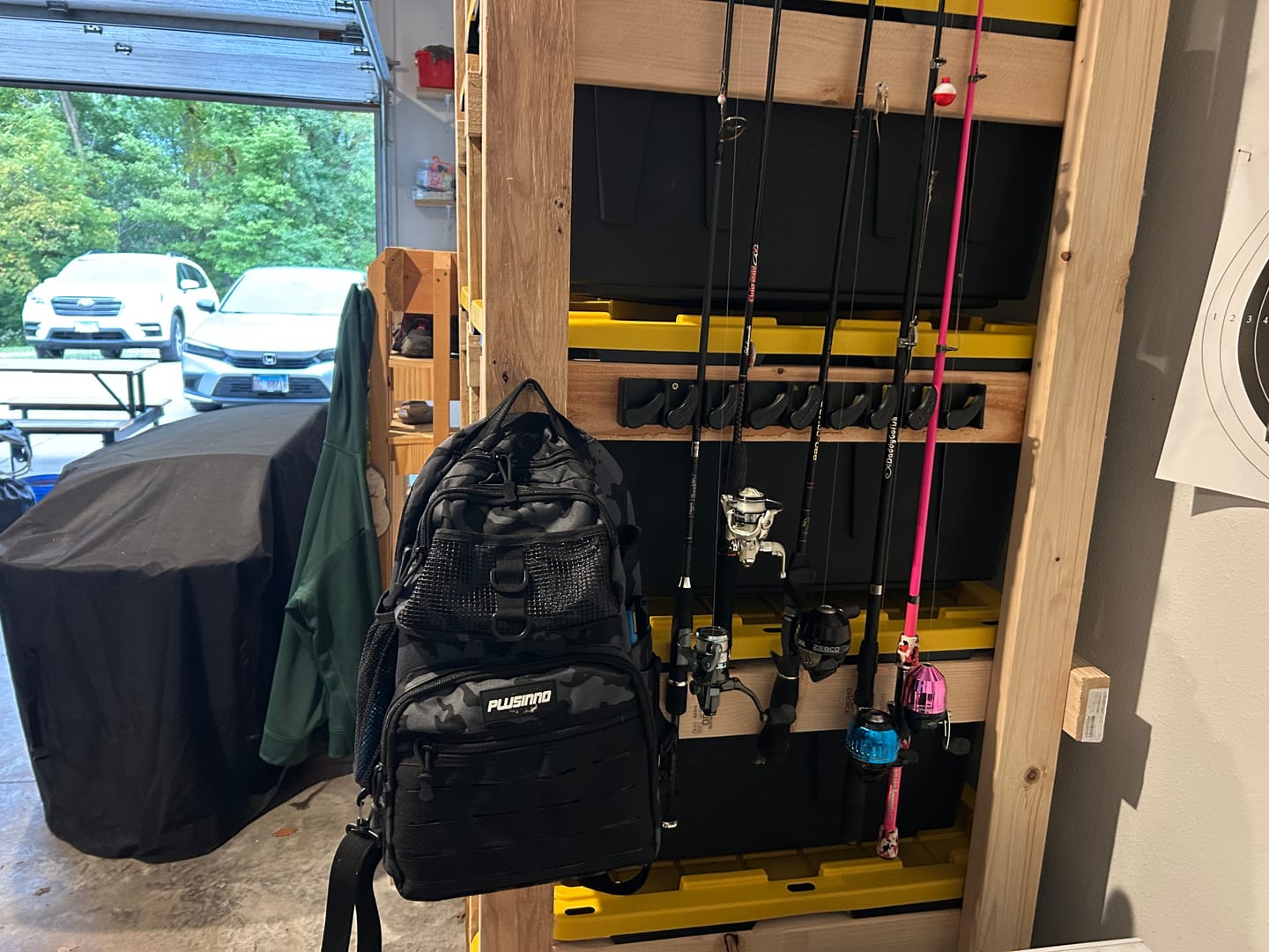 Customer photo review of Beyond Fishing GripLock Vertical Fishing Rod Rack
