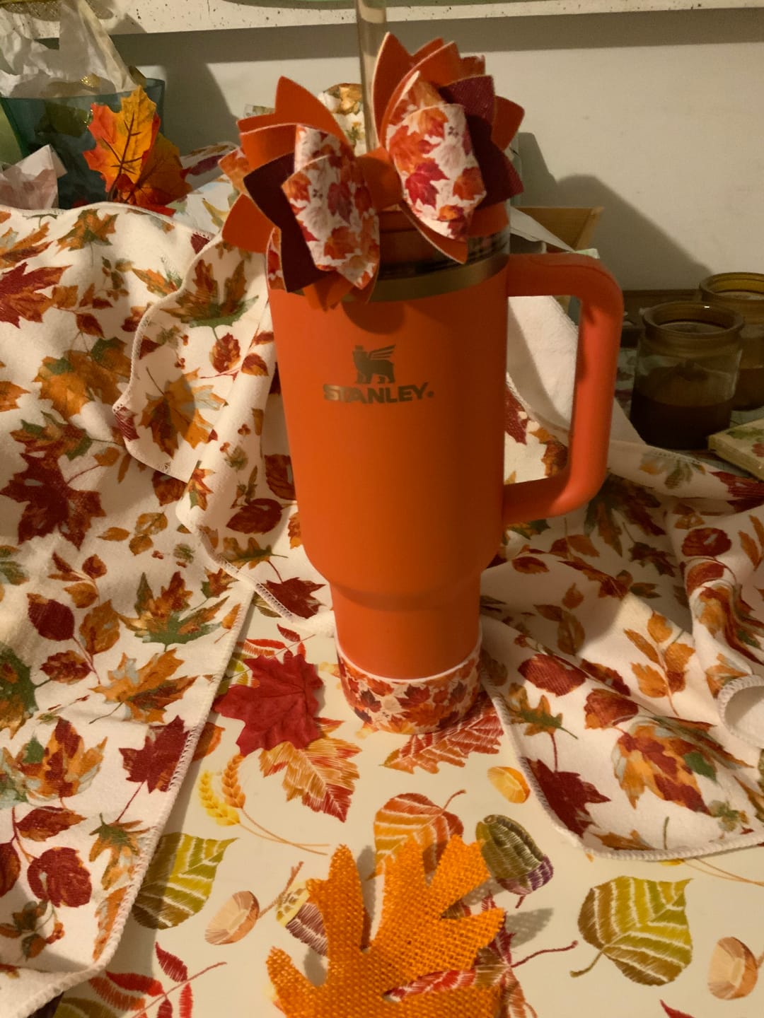 Customer photo review of Painted Fall Leaves Boot