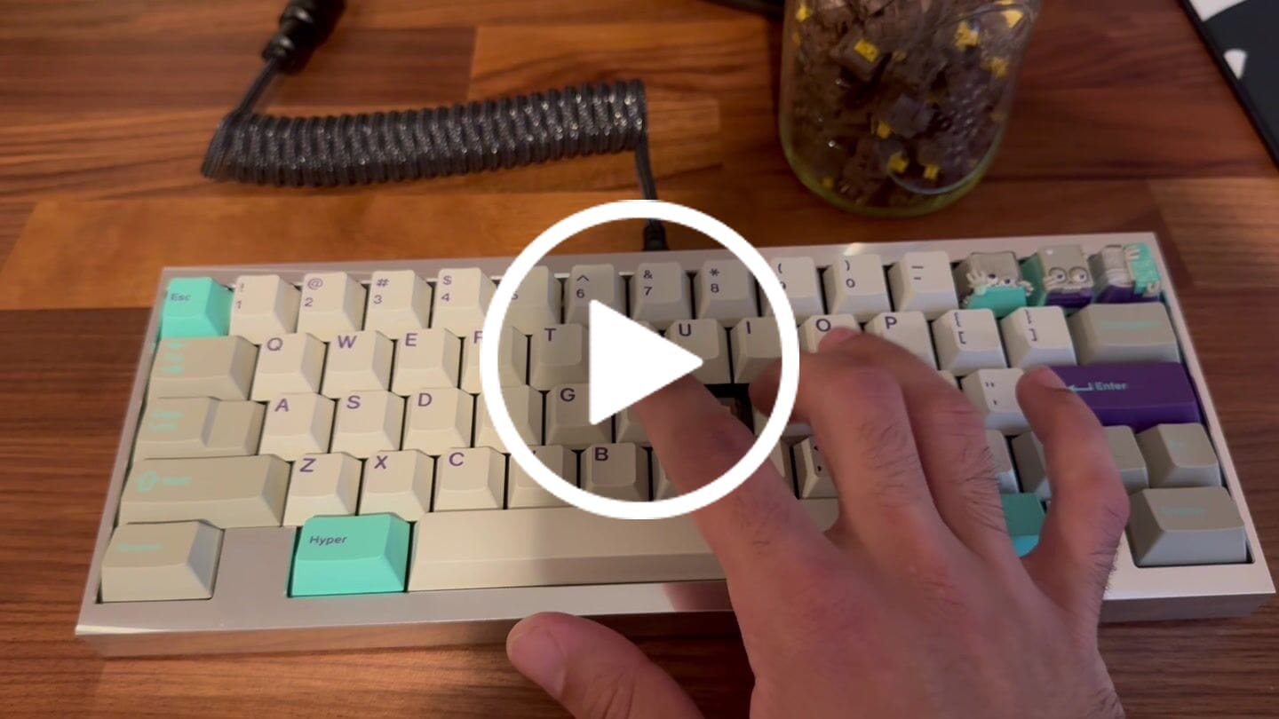 Customer video review of WINGTREE Torrero Light Tactile Switch Factory Lubed (10PCS)