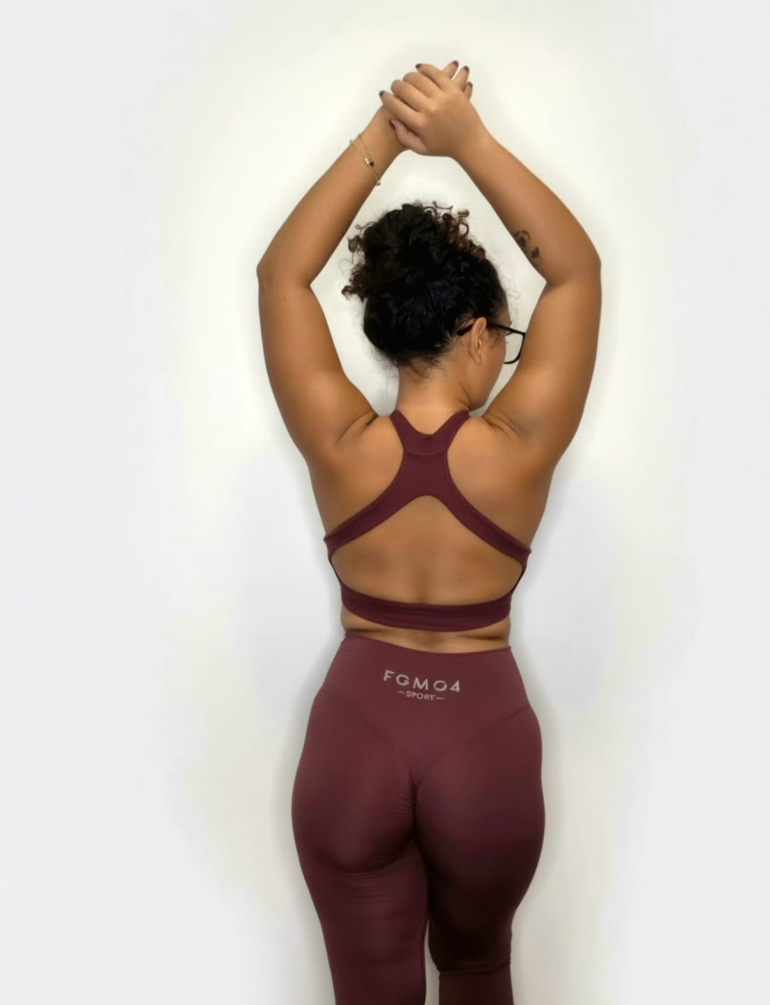 Customer photo review of Leggings Push up Gym Fashion Merlot