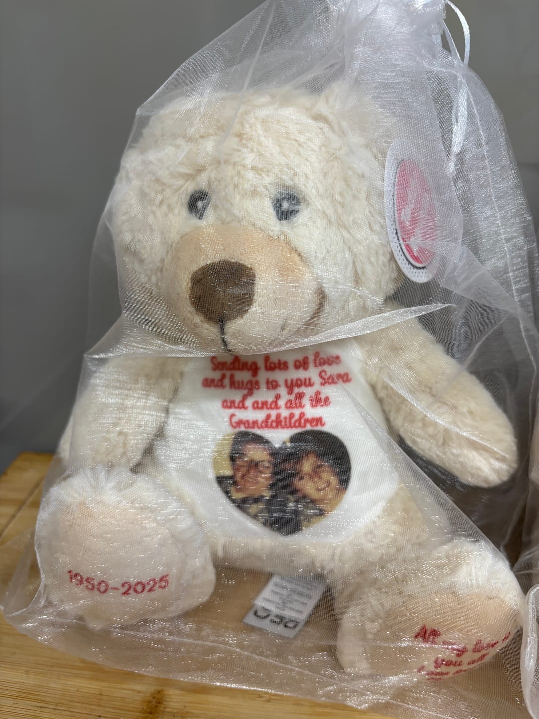 Customer photo review of Design a Personalised Teddy Bear – Add Your Photo, Name or Message