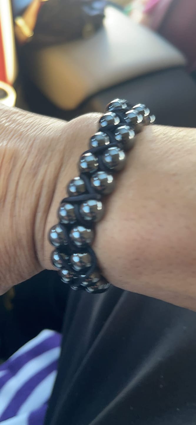 Customer photo review of Cuprion: Magnetic Hematite bracelet
