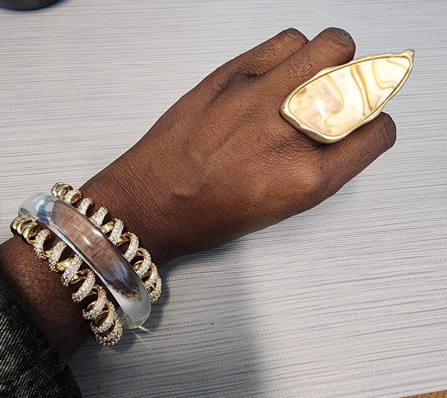 Customer photo review of ONION RING BRACELETS