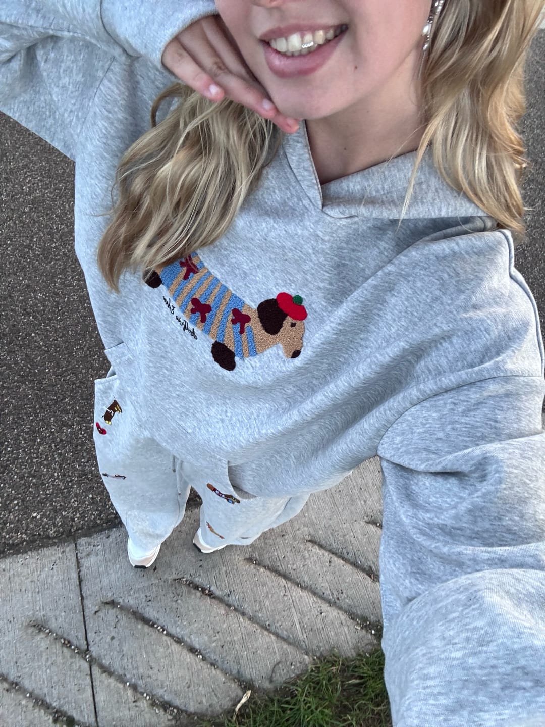 Customer photo review of Aelfric Eden Cartoon Dachshund Hoodie