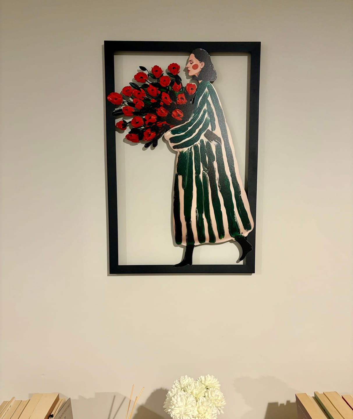 Customer photo review of Rose Lady Metal Tablo