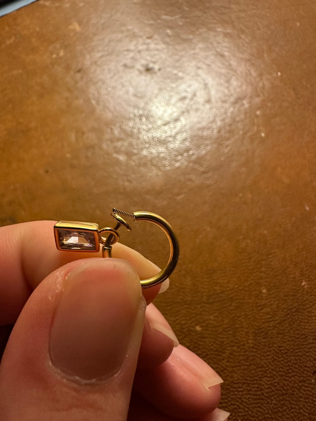 Customer photo review of Kayla Clip On Earrings in Gold