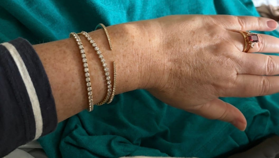 Customer photo review of Luxe Tennis Bracelet