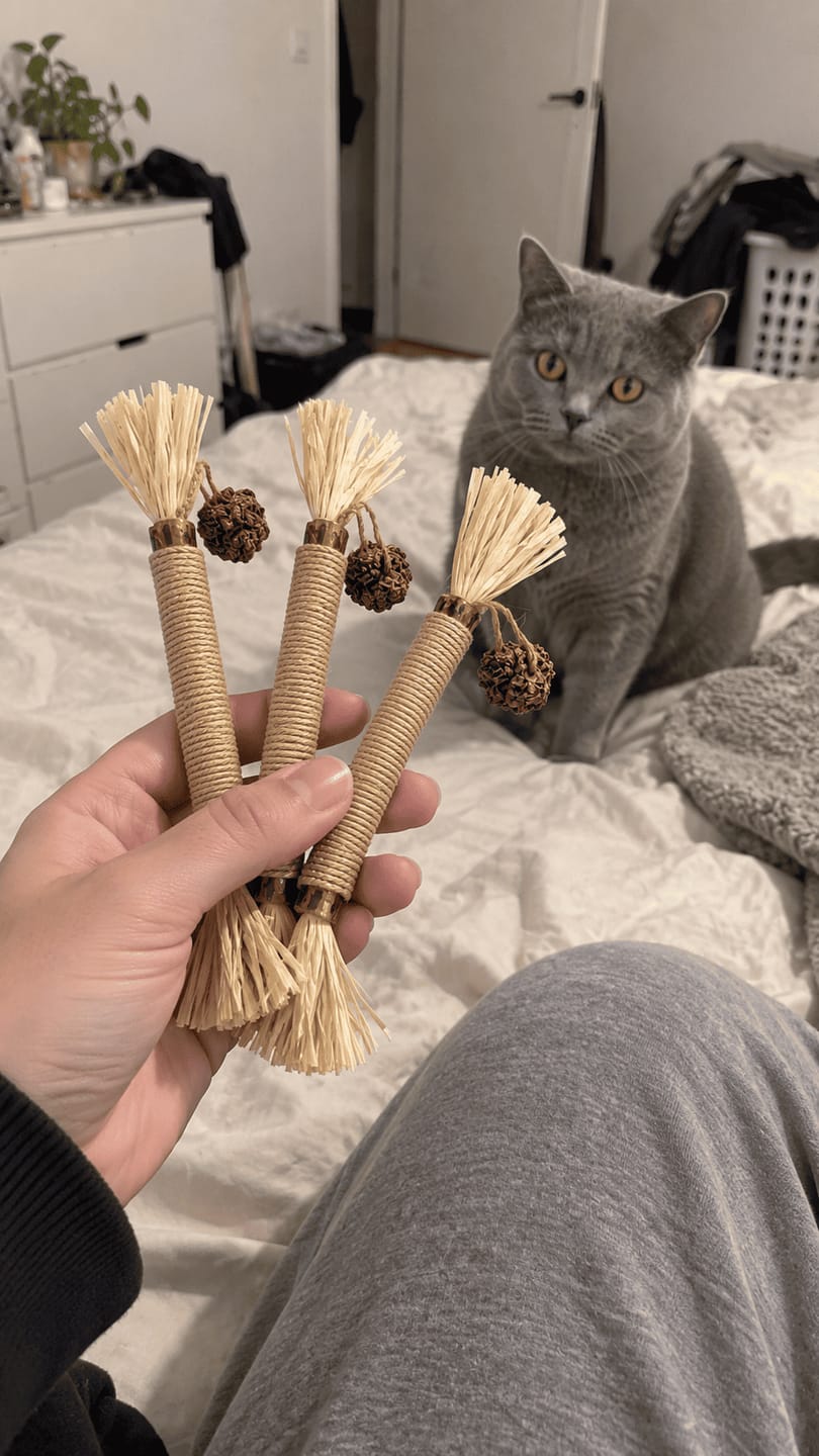 Customer photo review of Mordedor para Higiene Dental de Gatos