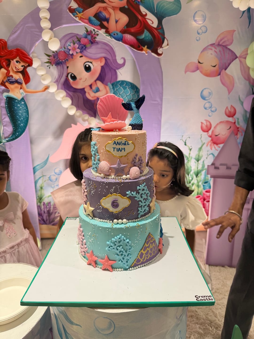 Customer photo review of Mermaid Three Tier Ombre Cake