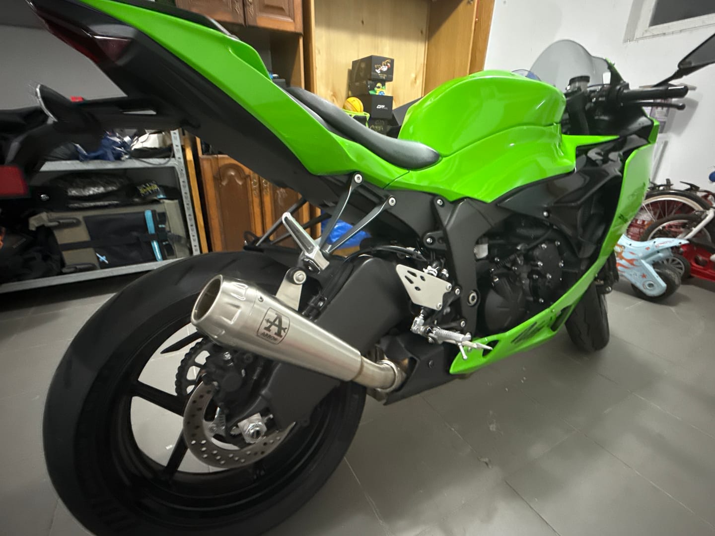 Customer photo review of Tramo Final Slip-On Kawasaki ZX-6R (2024-2026) Acero Inoxidable