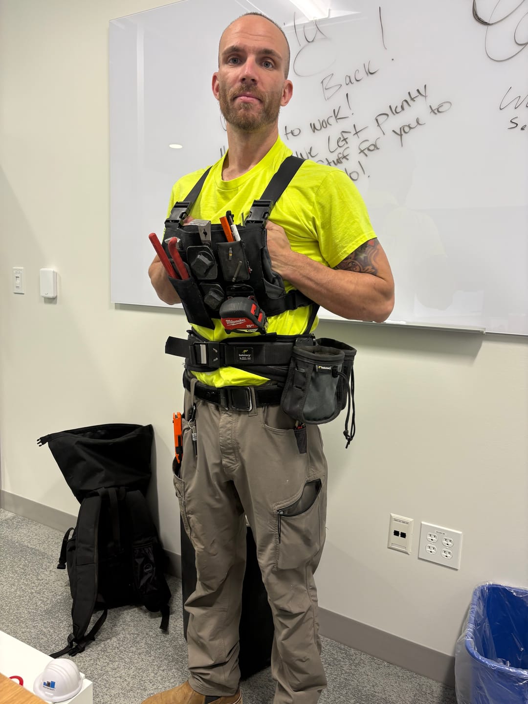Customer photo review of Jolly Roger | Clip-On Hammer & Tool Holster
