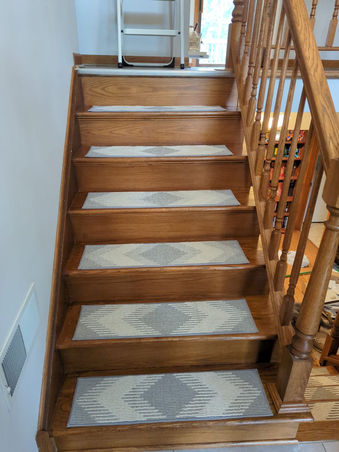 Customer photo review of Textured Non-Slip Stair Treads - Gray
