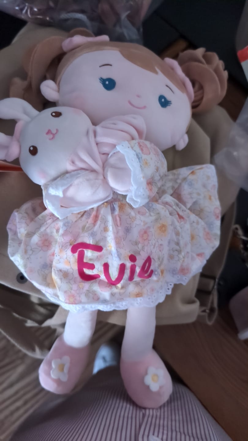 Customer photo review of Personalized Mabel & Her Lovey