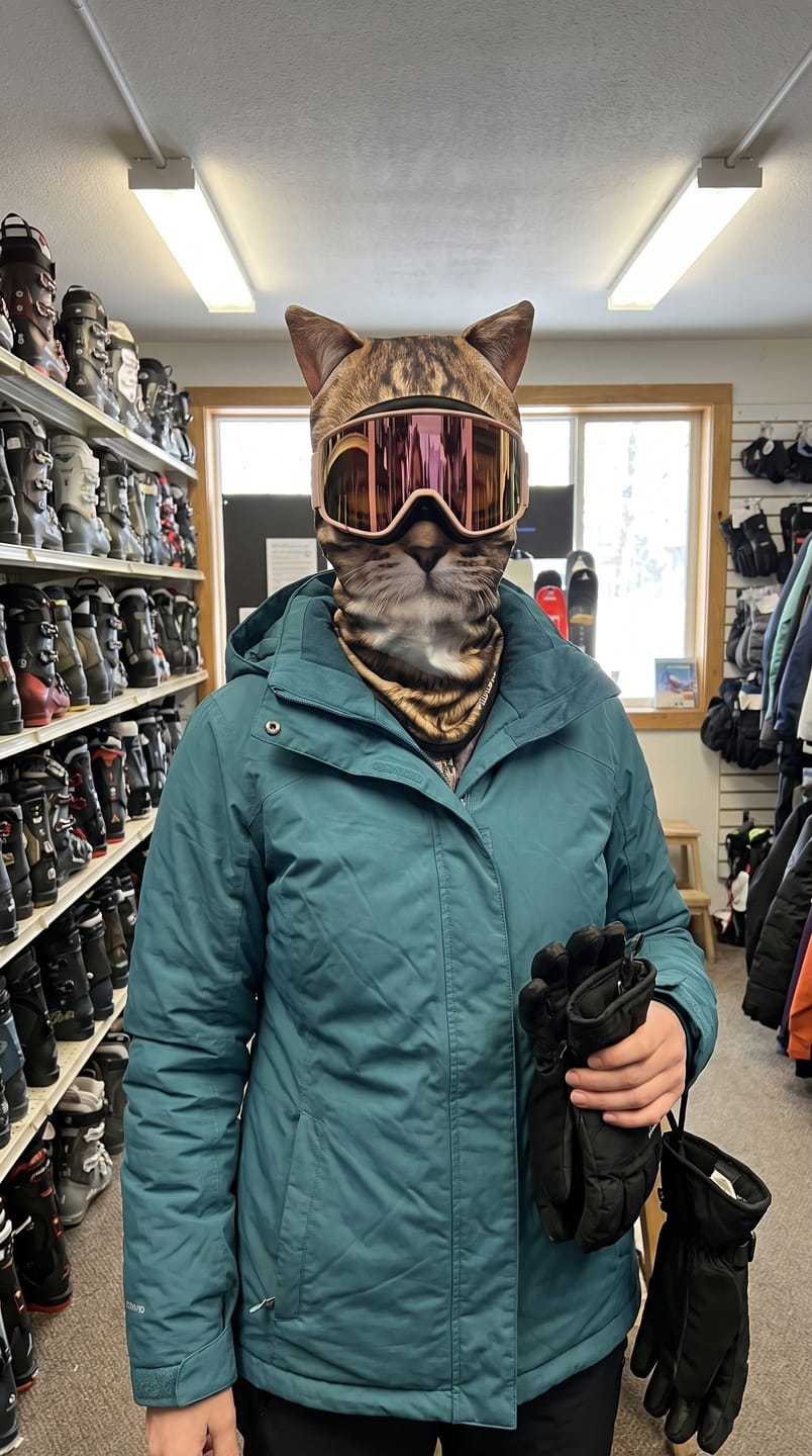 Customer photo review of Purrmasky Animal Ski Mask Packs