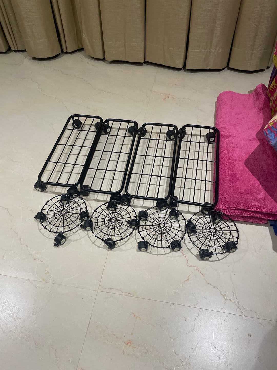 Customer photo review of TryGreen Ivy Wheel Rolling Plant Stand for Planters