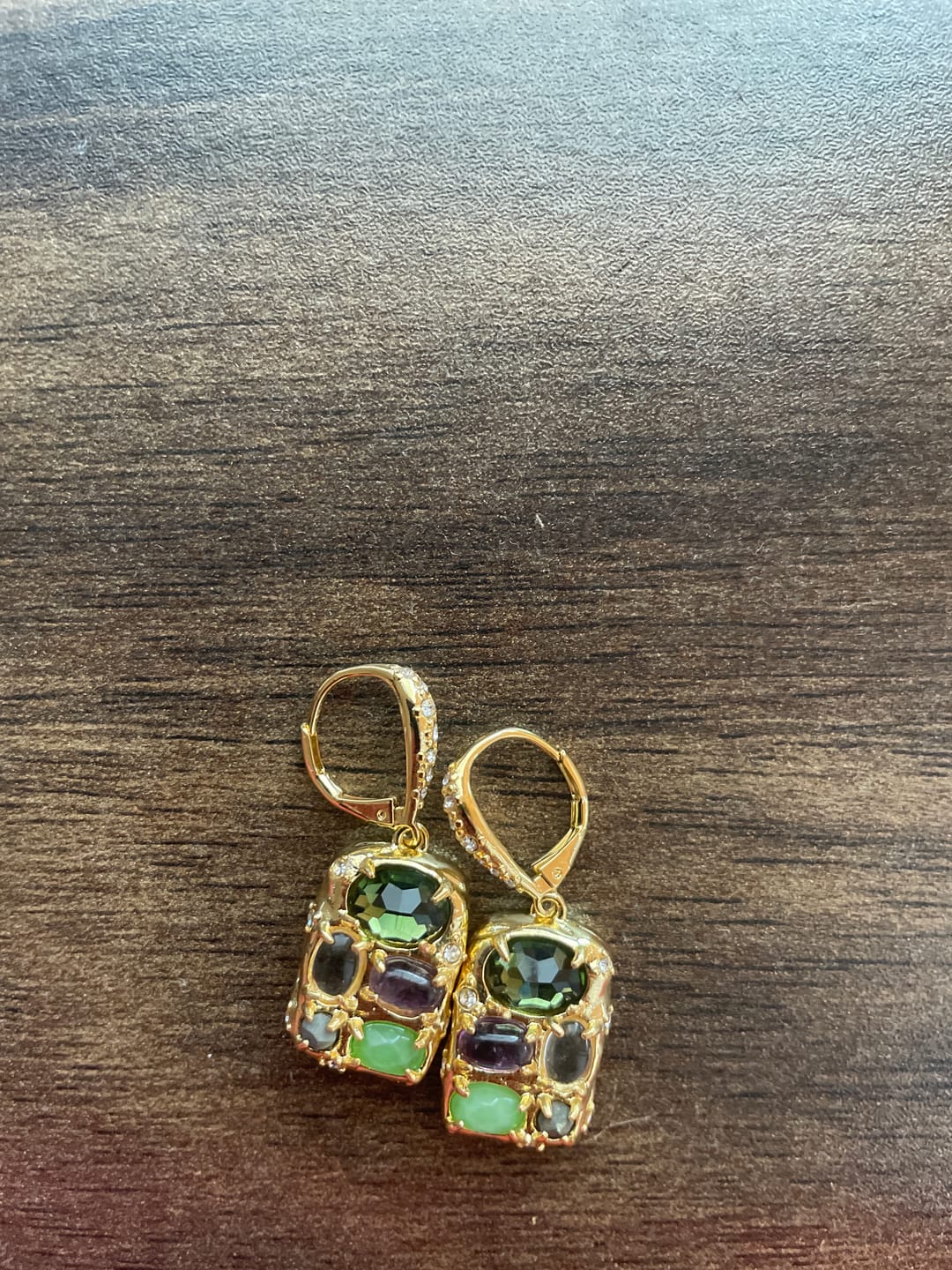 Customer photo review of The Ela Crystal Earrings