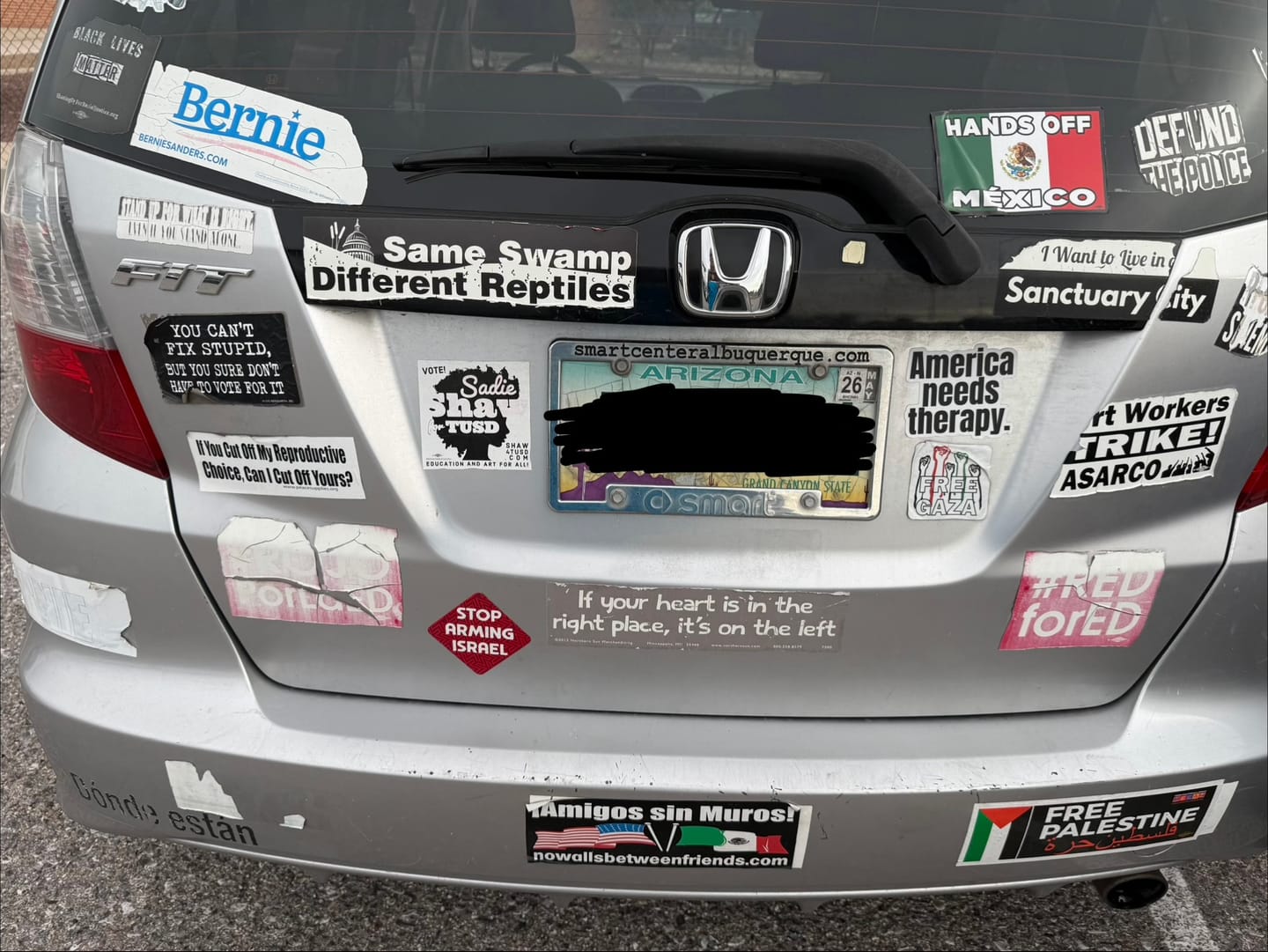 Customer photo review of America Needs Therapy Black/White Die Cut STICKER
