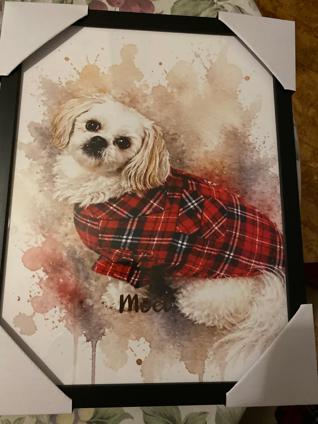 Customer photo review of Personalised Poster - Watercolour Realistic Portrait