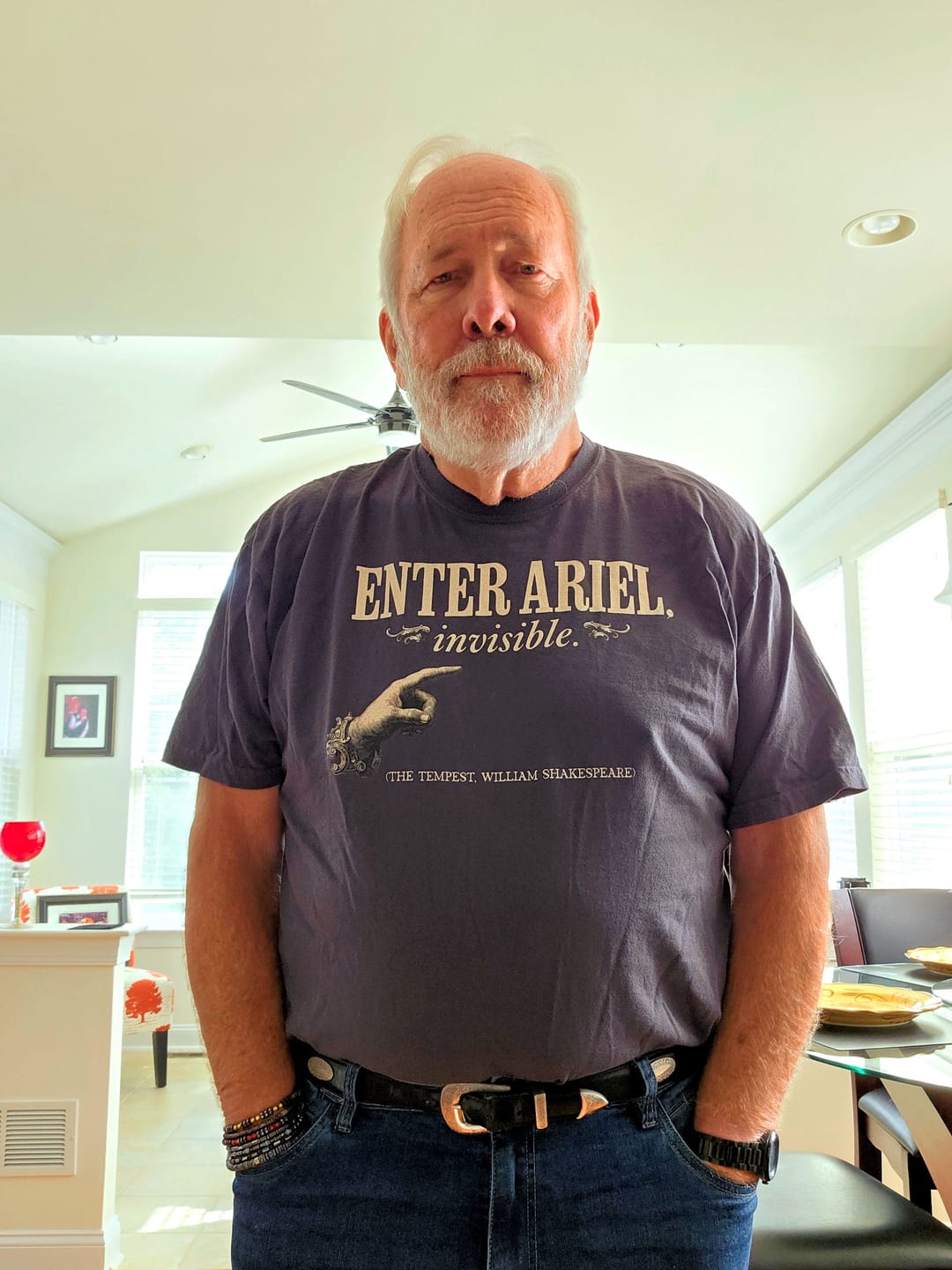 Customer photo review of Shakespeare Ariel Invisible T-Shirt