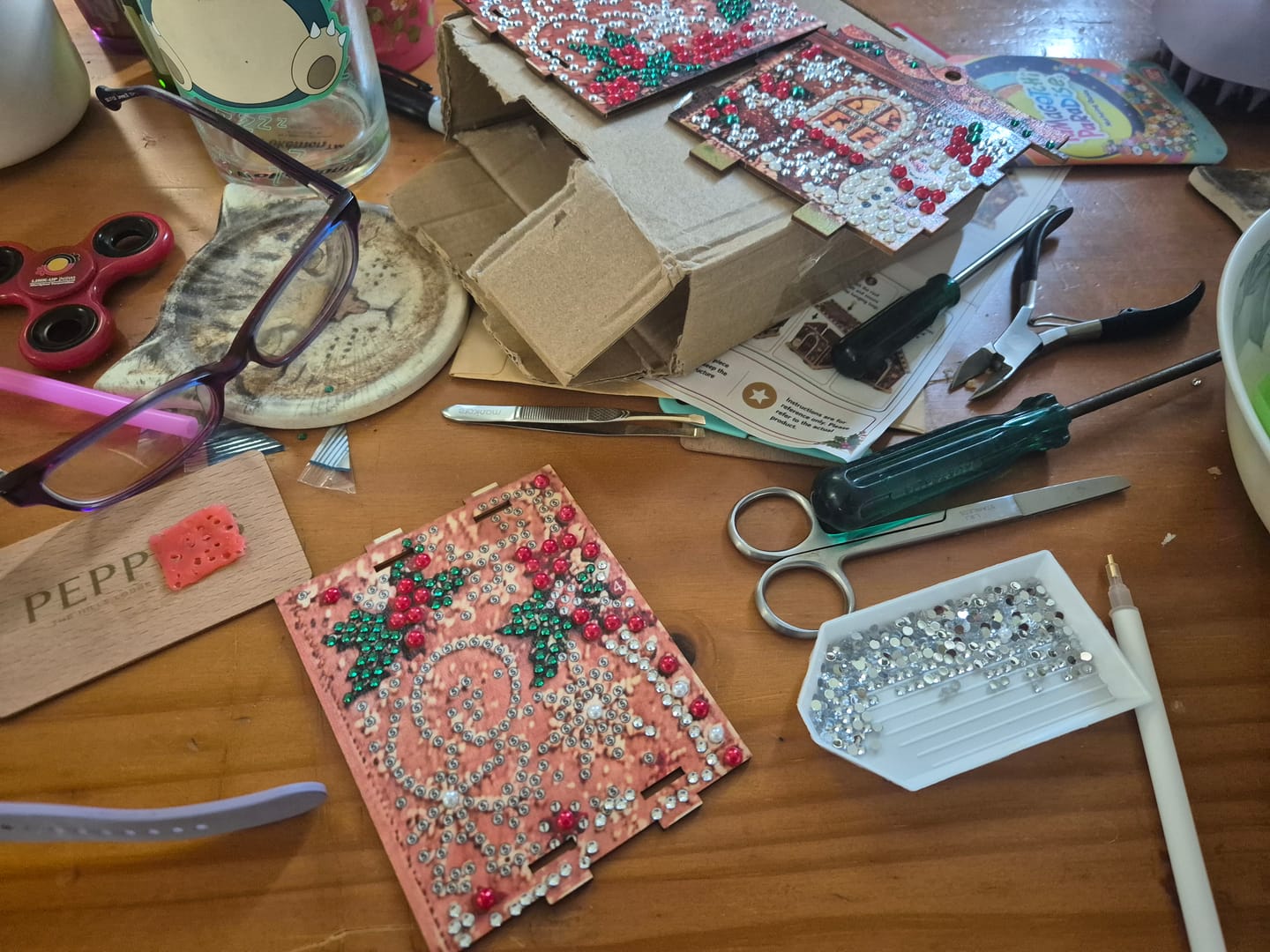 Customer photo review of DIY Pearl Art Kit – 3D Handmade Christmas House Decoration, Holiday Craft Gift for Family & Friends