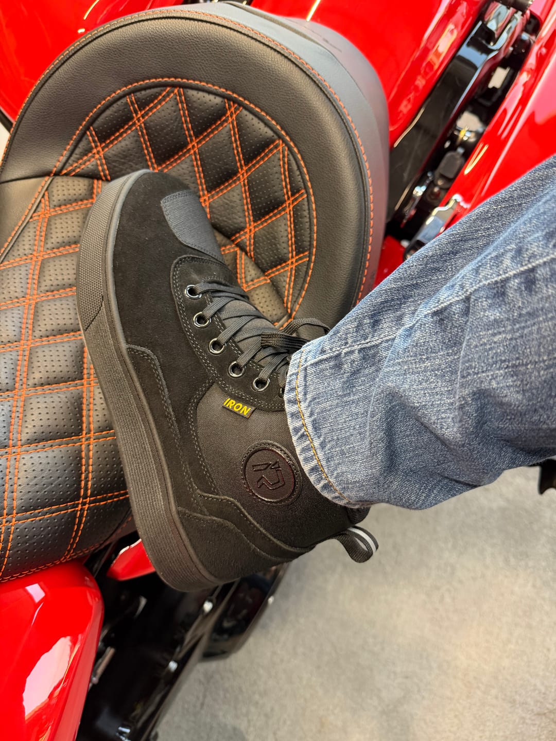 Customer photo review of RIDEIRON Street Height Increasing Motorcycle Riding Shoes | MS6002