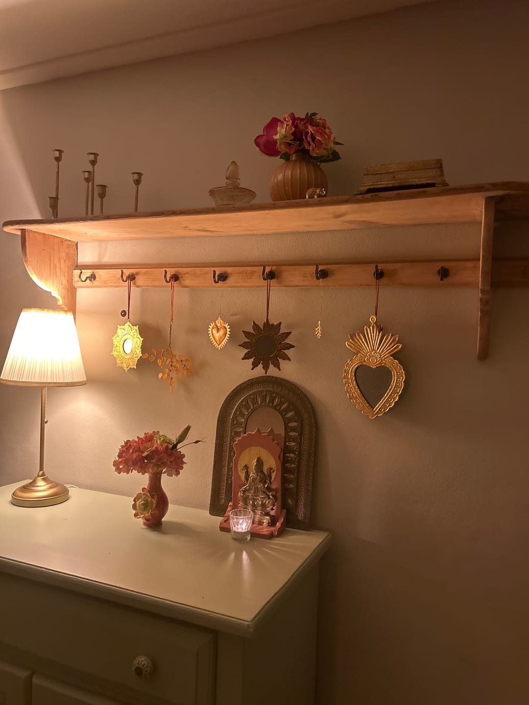 Customer photo review of Brass Heart Mirror