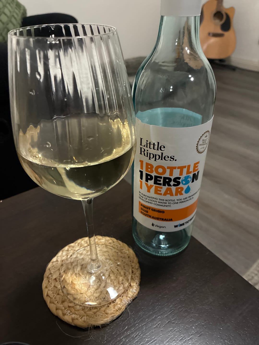 Customer photo review of Zero Sugar Pinot Grigio – Vegan Australian White Wine | 6 Pack