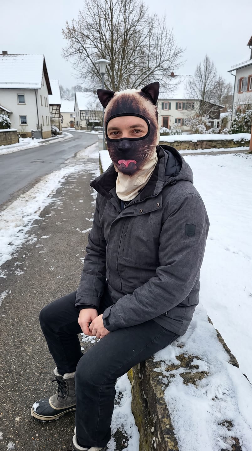 Customer photo review of Purrmasky Animal Ski Mask Packs