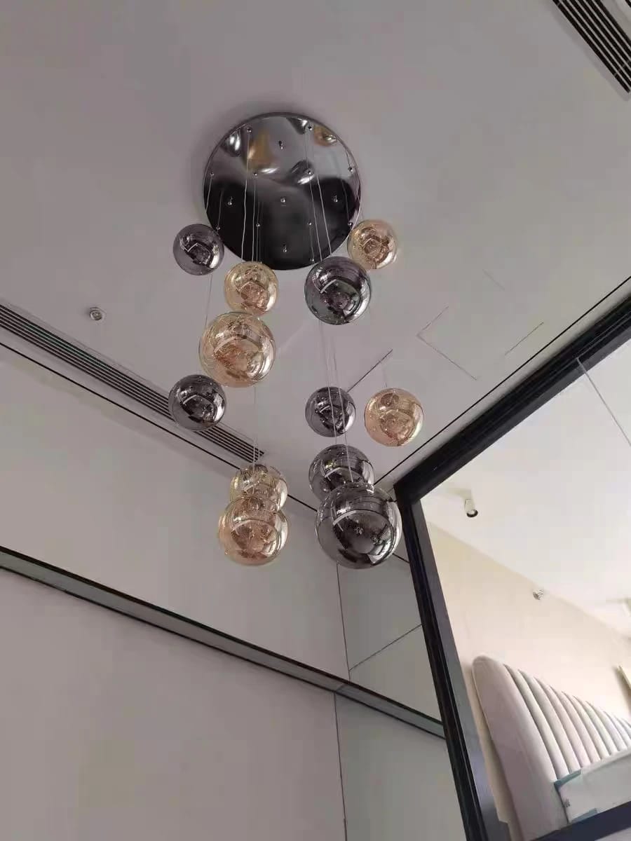 Customer photo review of Danny Stairway Lighting Chandelier